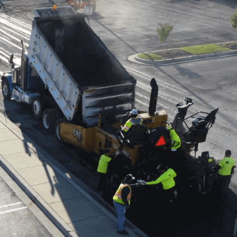 Thumbnail image of Tibbs workers paving 