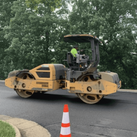 Image of asphalt roller