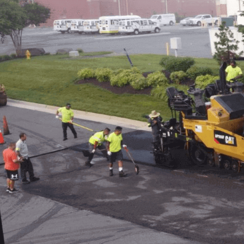  image of asphalt work being done at Target