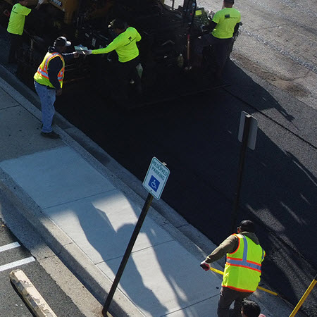 Image of paving work being done by Tibbs teams